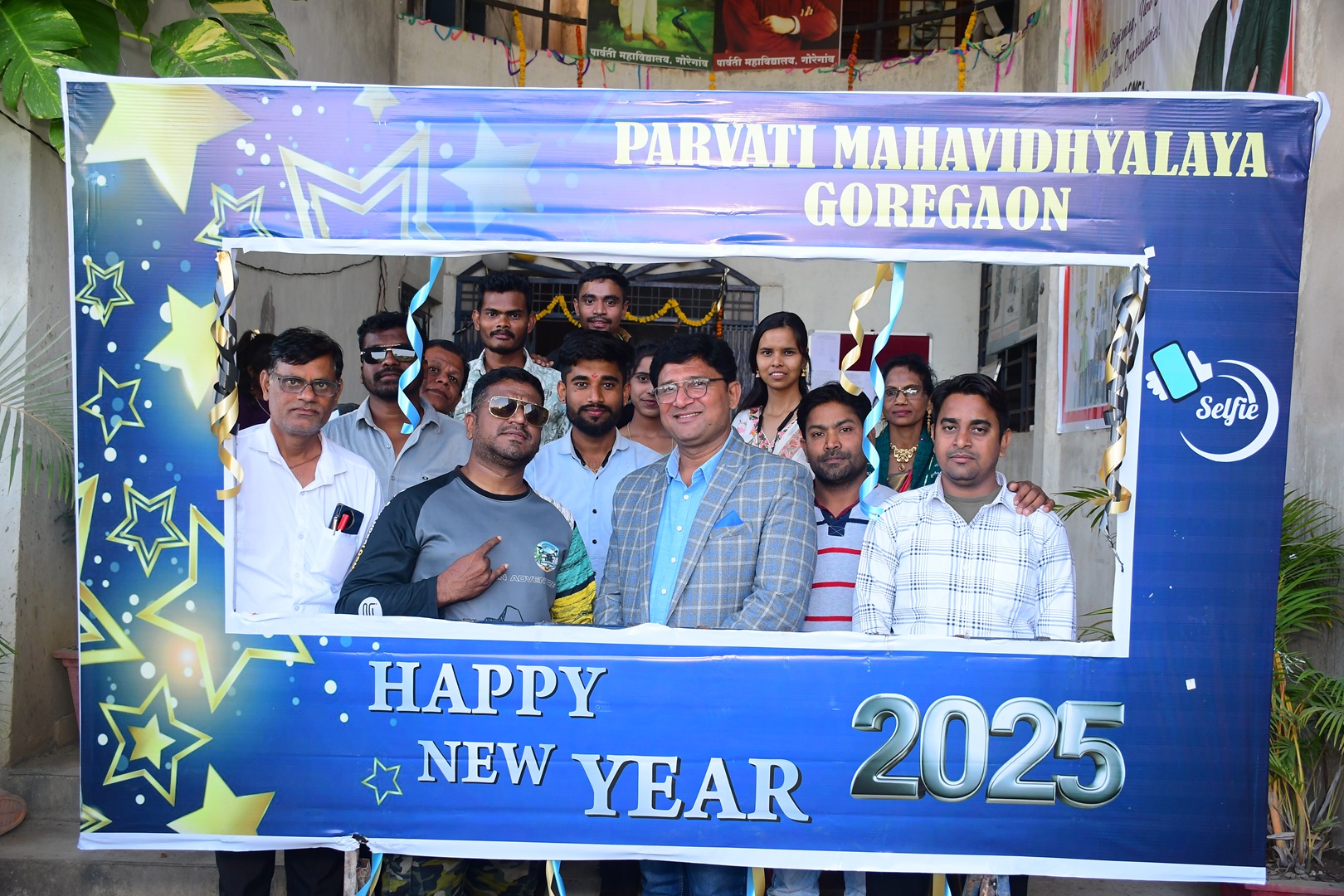Director with students